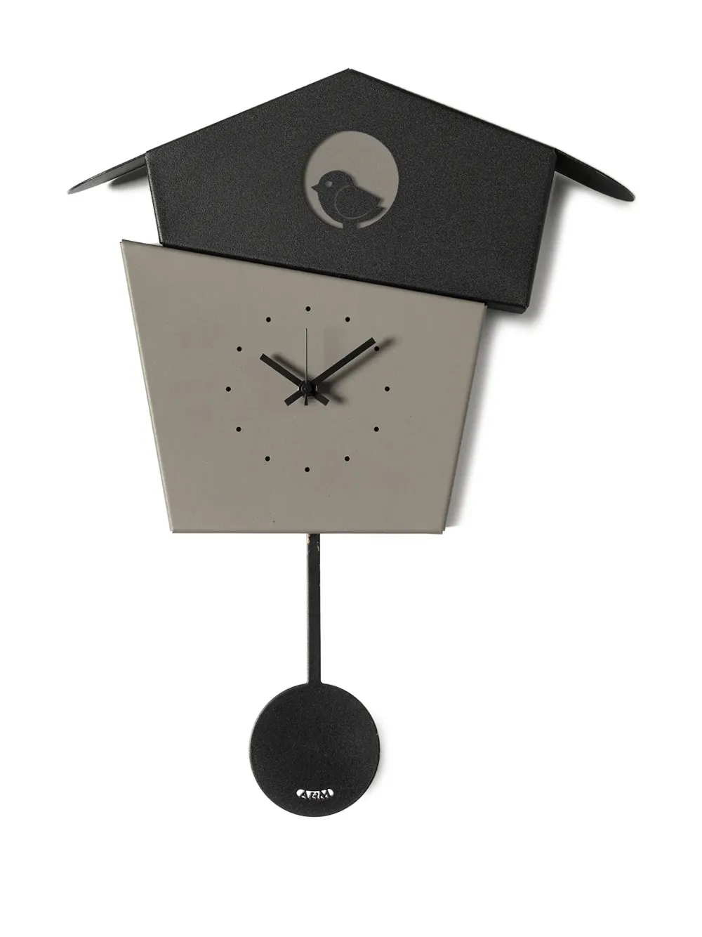 Arti & Mestieri birdhouse pendulum clock (45cm x 36cm) | Black | Image 1