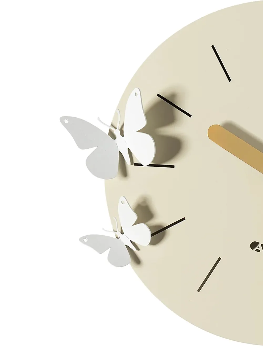Arti & Mestieri butterfly-embellished wall clock (35cm x 35cm) | Clocks | Image 2