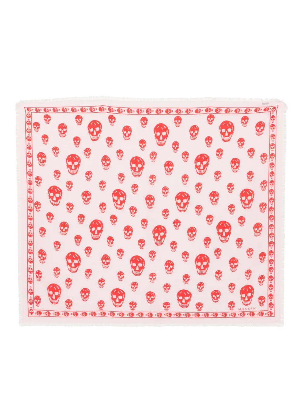 Alexander McQueen Classic Skull foulard scarf | Pink | Image 1