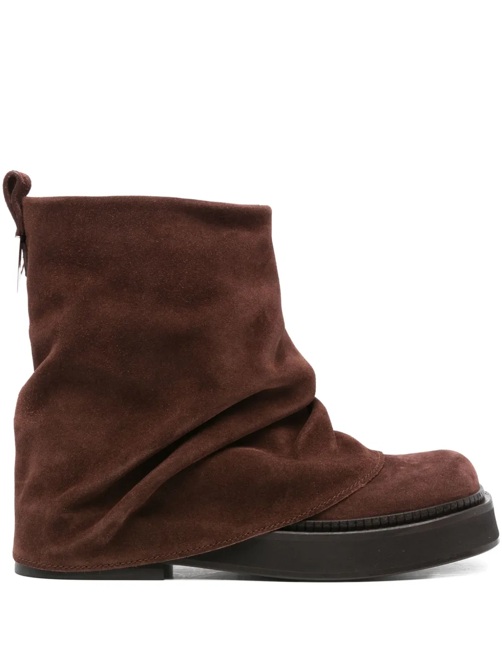 The Attico slouchy suede boots Brown