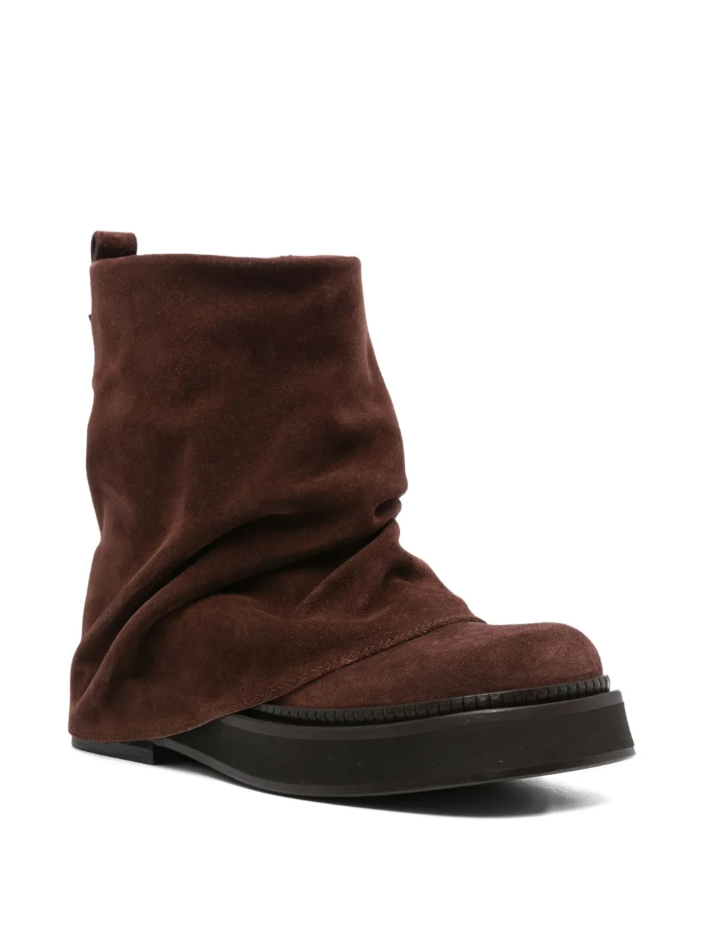 The Attico slouchy suede boots Brown