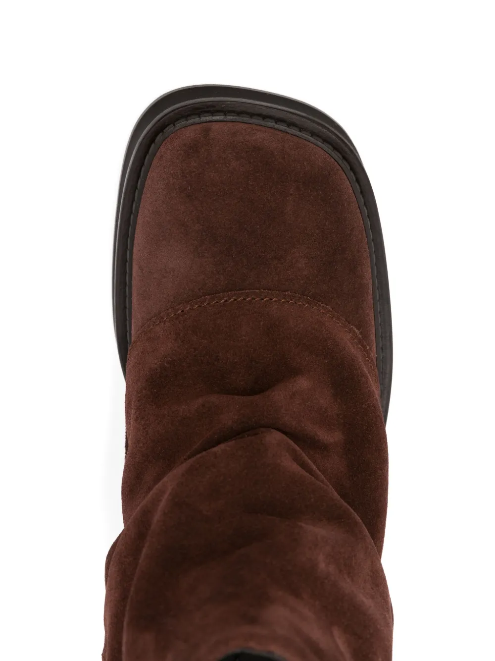 The Attico slouchy suede boots Brown
