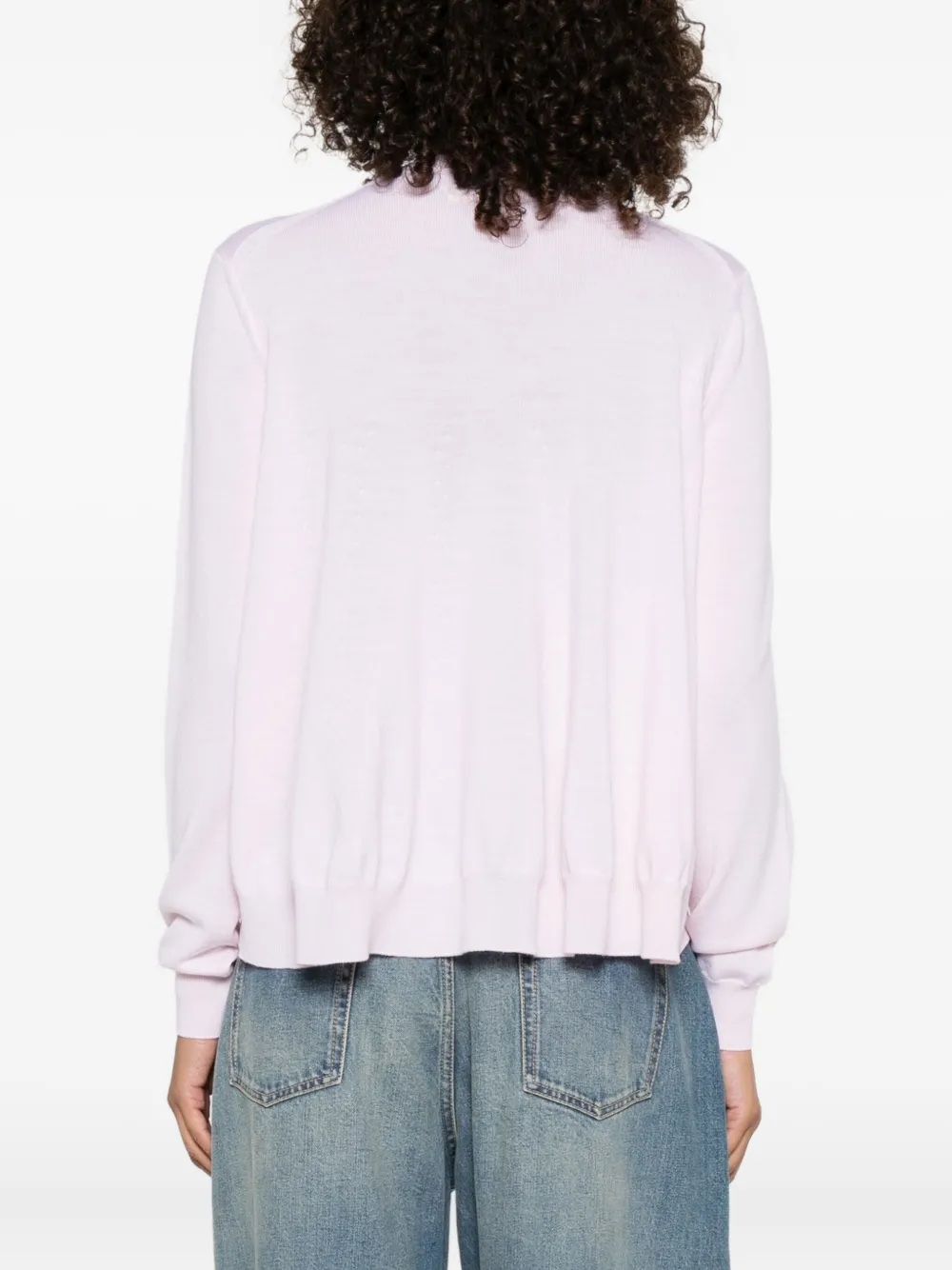 Alexander Mcqueen Long-sleeve Crew-neck Top In Pink