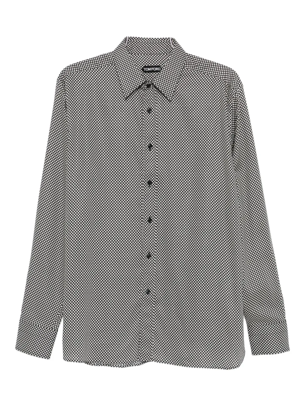 TOM FORD polka dot-pattern shirt Zwart
