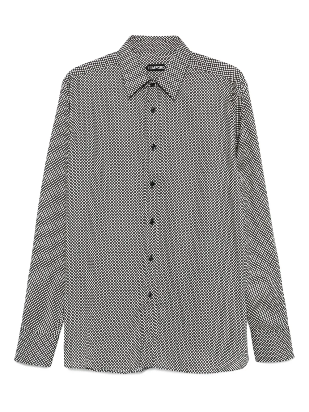 TOM FORD polka dot-pattern shirt Zwart