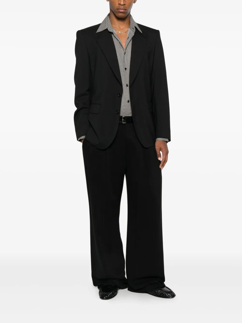 TOM FORD Overhemd met stippen - Zwart