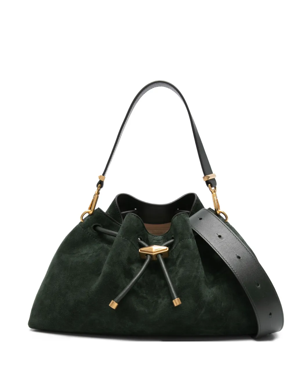 Jimmy Choo Bon Bon suede bucket bag | Green | Image 1