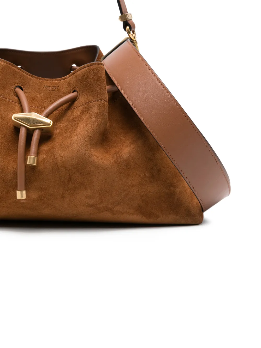 Jimmy Choo Bon suède bucket-tas Bruin