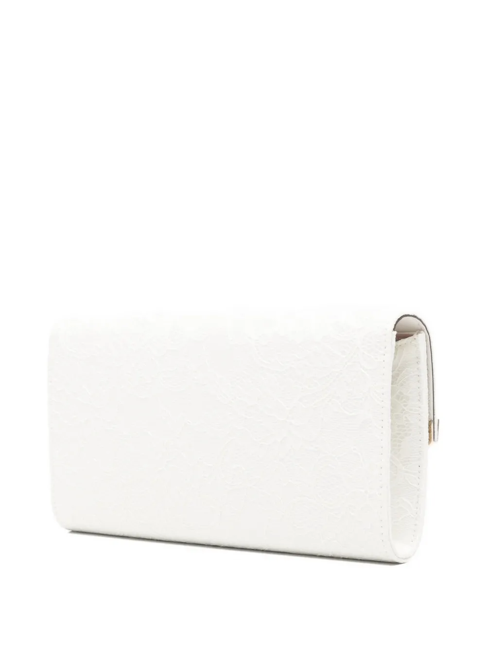 Jimmy Choo Emmie Lace Clutch Bag In White