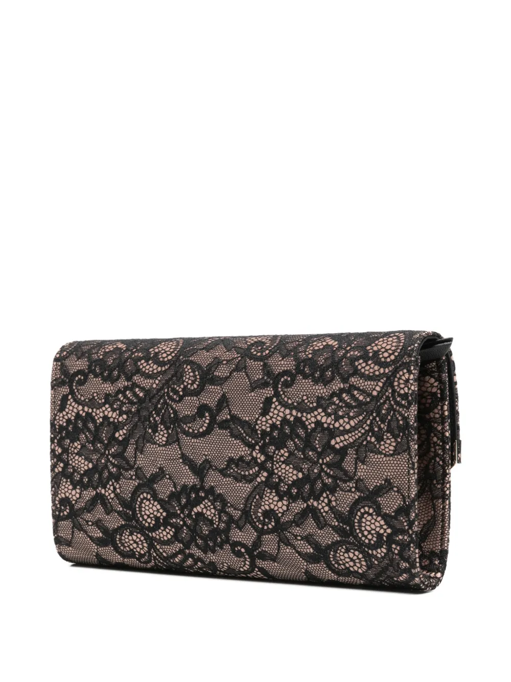 Jimmy Choo Emmie Lace Chain Clutch Bag In Black