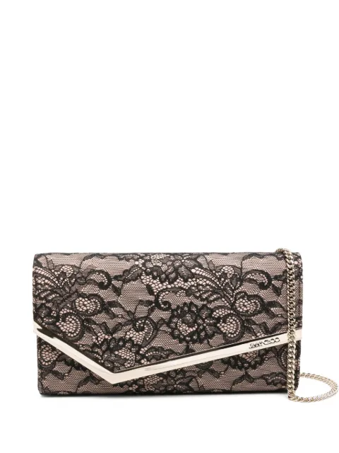 Jimmy Choo Emmie lace chain clutch bag