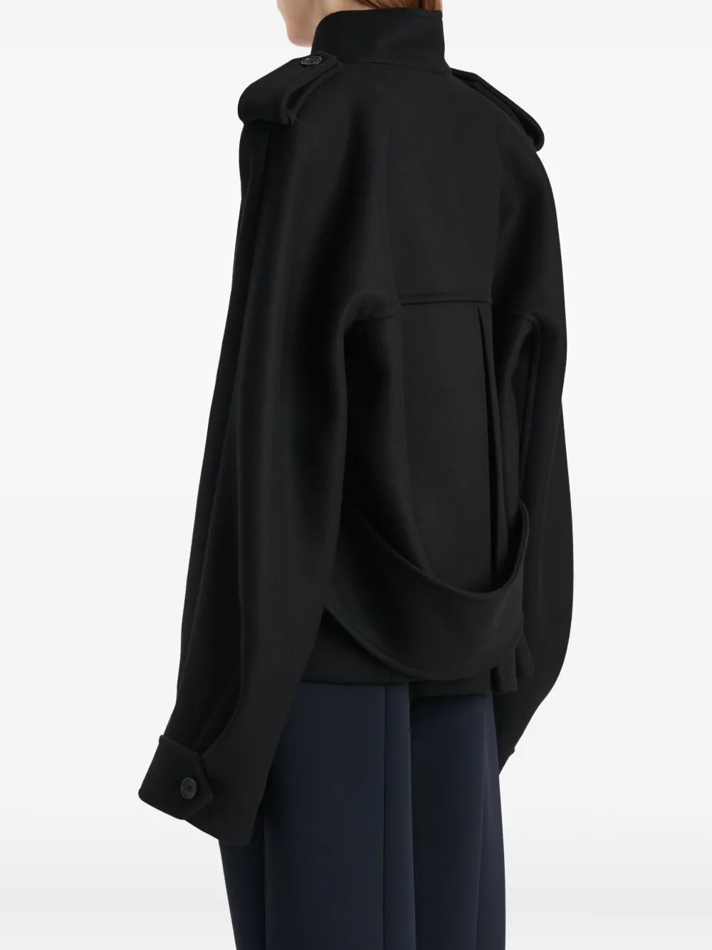 Khaite Dean Double-breasted Wool-blend Coat In Black