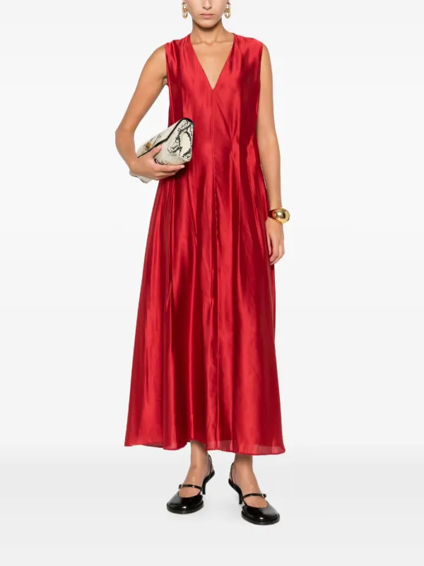 khaite satin dress Khaite Taja Dress in Black - Black Designer Dress
