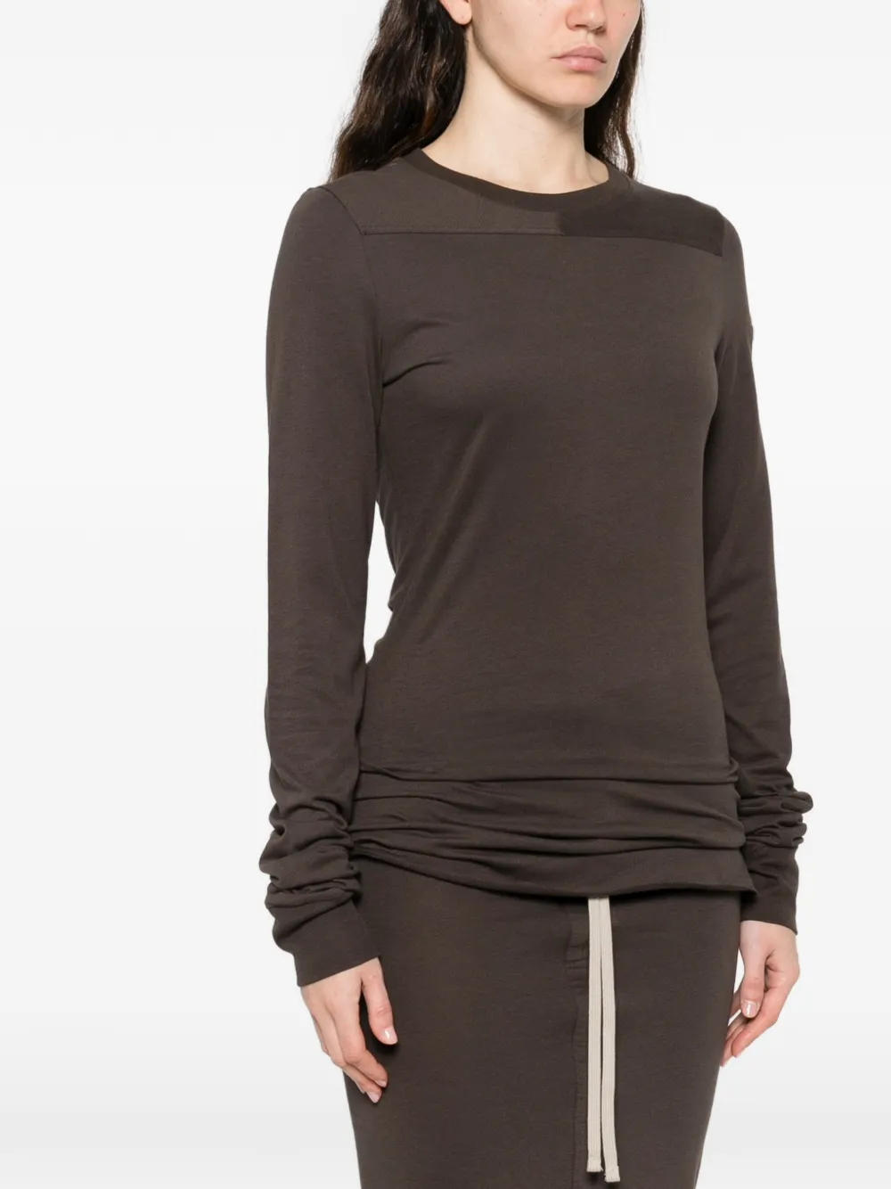 Moncler + Rick Owens Girder Long-sleeve T-shirt - Brown 