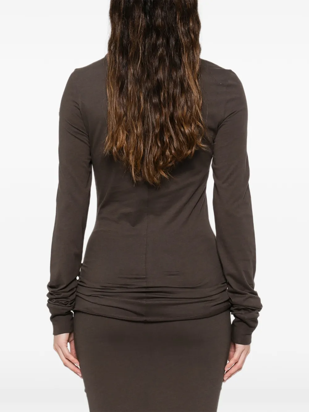 Moncler x Rick Owens T-shirt met lange mouwen Bruin