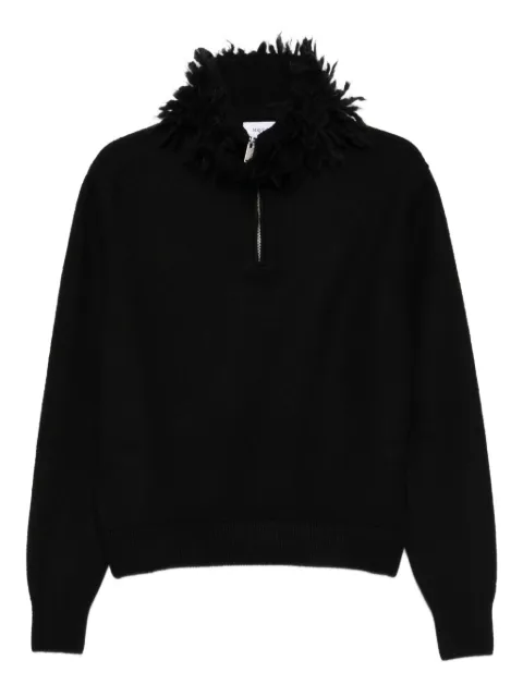Alexander McQueen fringed-collar jumper