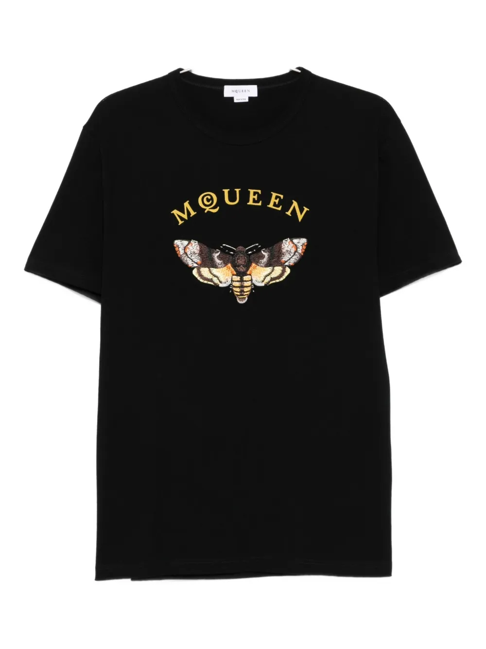 Alexander McQueen moth-embroidered T-shirt - Nero