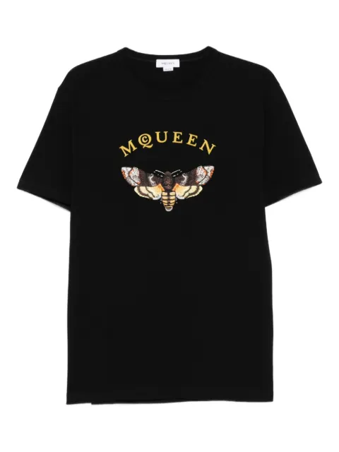 Alexander McQueen moth-embroidered T-shirt