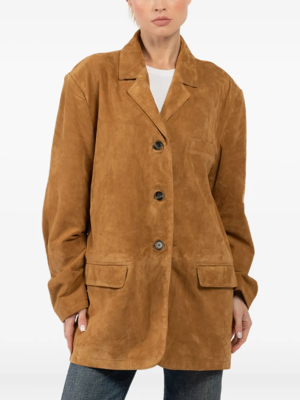 Smythe suede button-fastening jacket | Brown | Image 1
