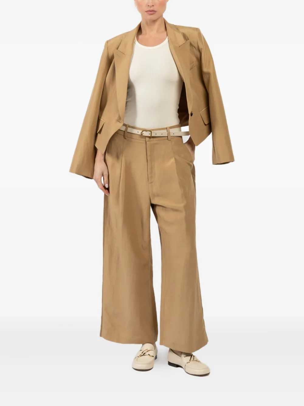 Smythe pleated side-stripe trousers | Wide-Leg Pants | Image 2