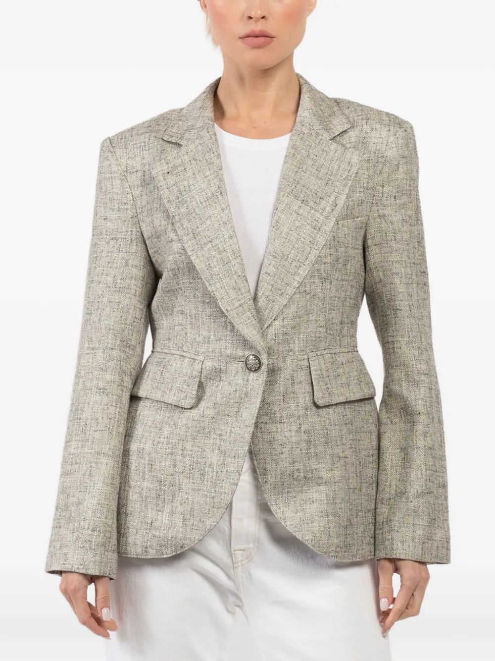 Smythe Single-button Blazer In Gray