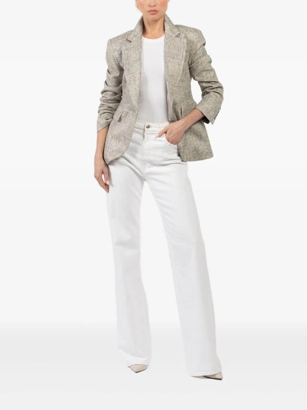 Smythe Single-button Blazer In Gray