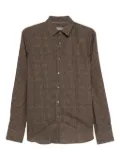 Canali checked shirt - Brown