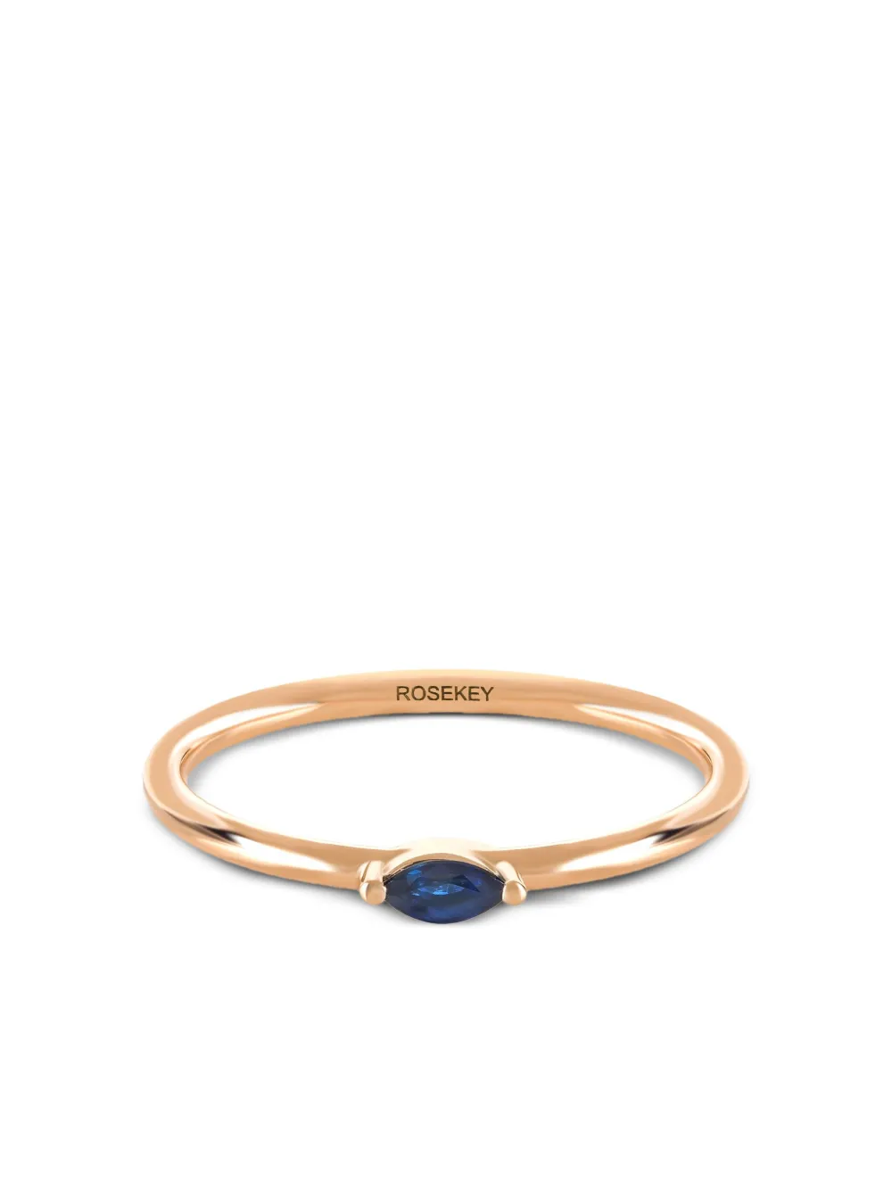  Rosekey 18k Rose Gold Marquise Sapphire Ring 