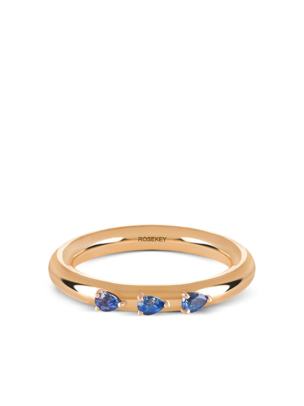 ROSEKEY 18K yellow gold Leaves of Grass blue sapphire ring - Oro