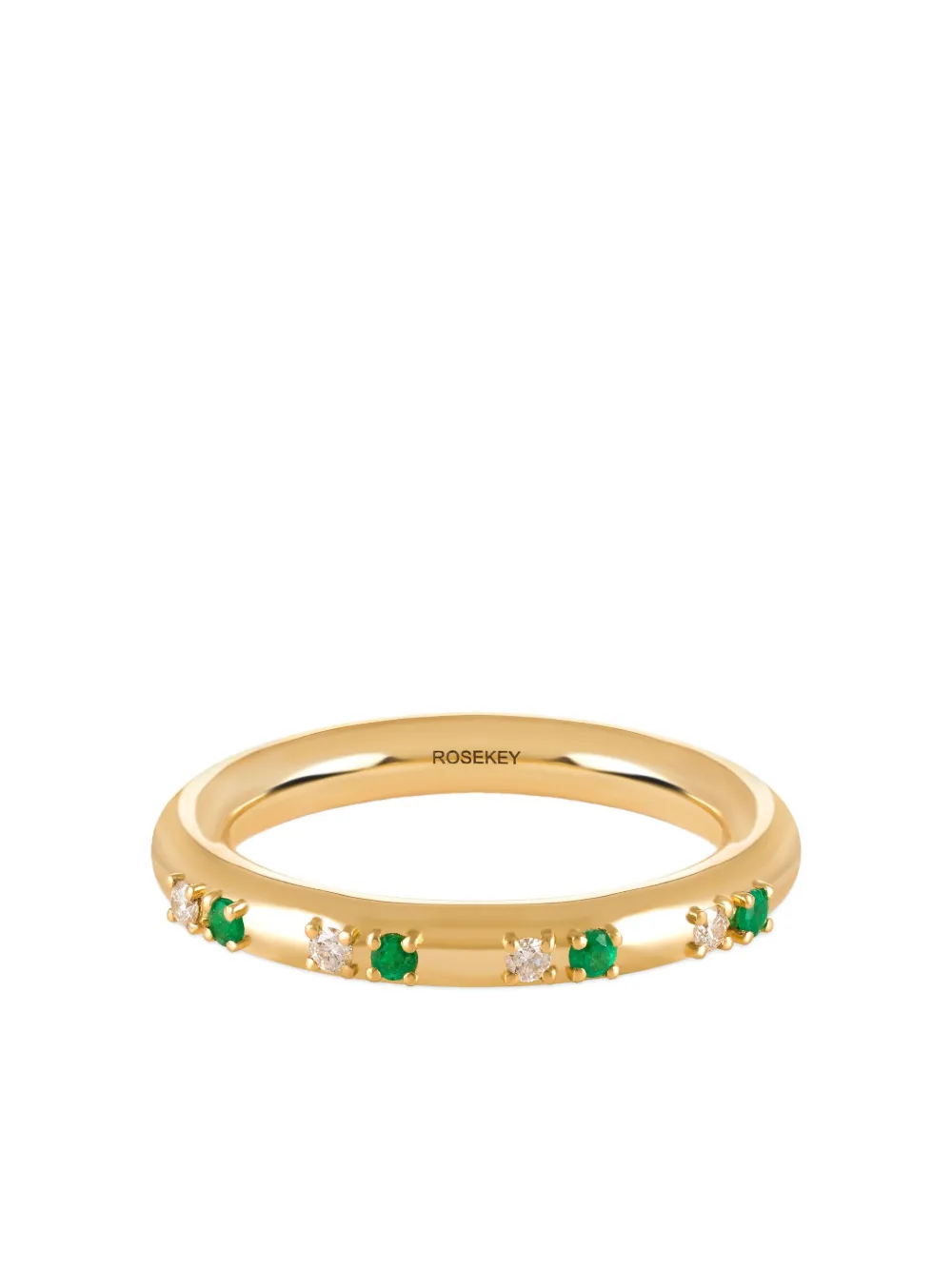 ROSEKEY 18K yellow gold Primrose emerald and diamond ring - Oro