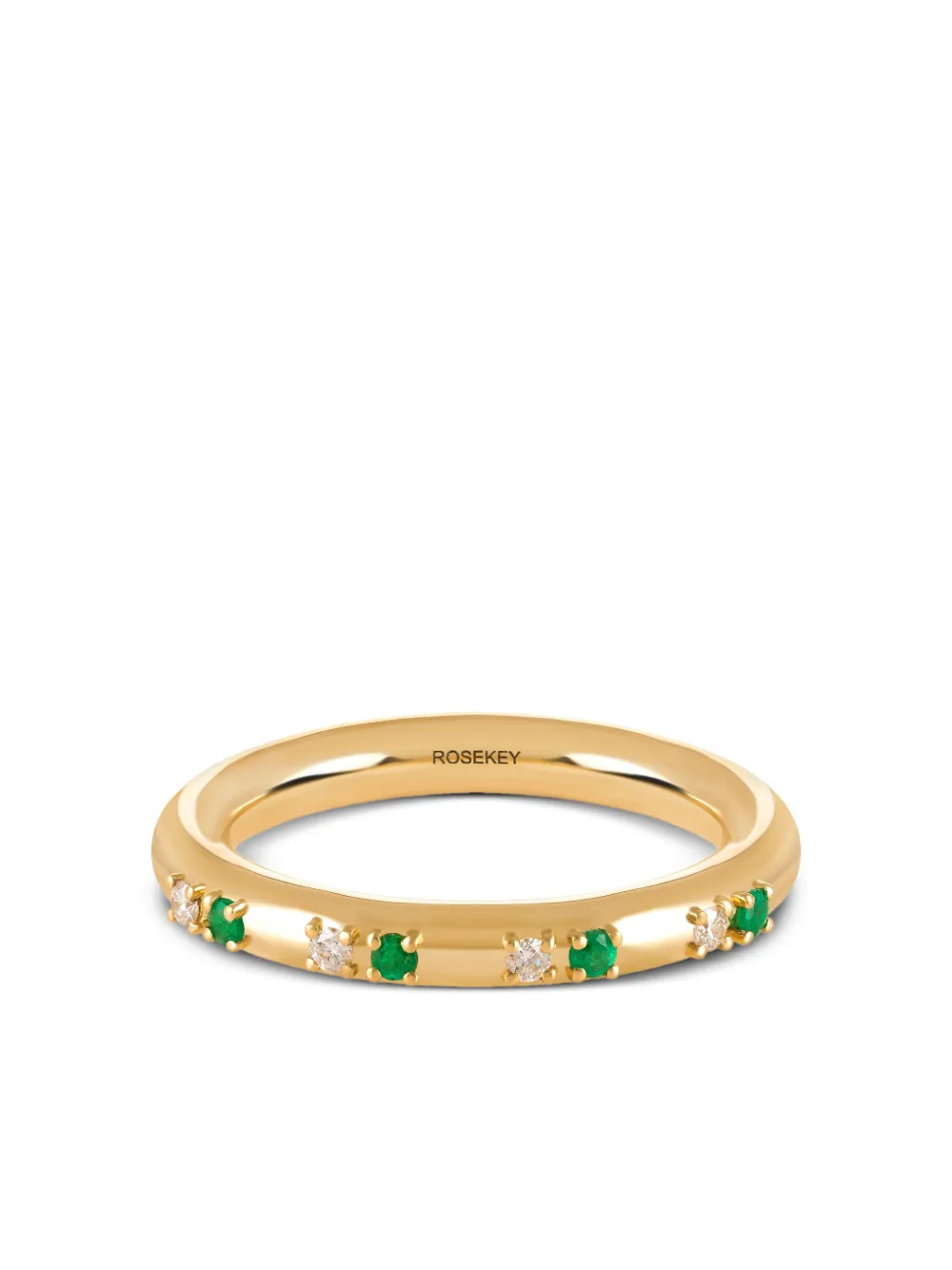 ROSEKEY 18K yellow gold Primrose emerald and diamond ring - Oro