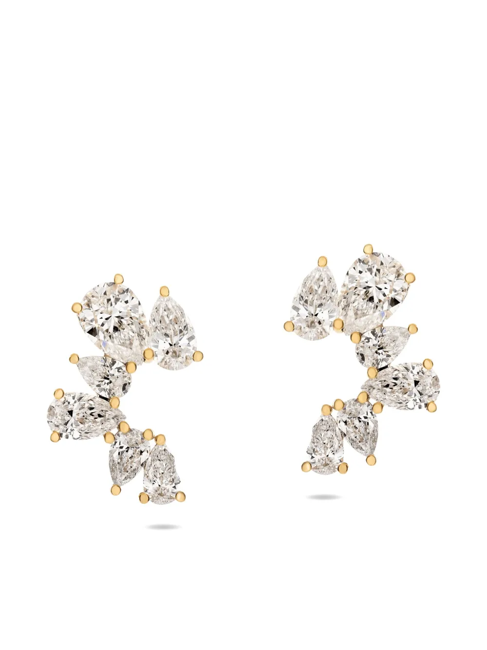 ROSEKEY 18K yellow gold diamond Secret Garden earrings - Oro