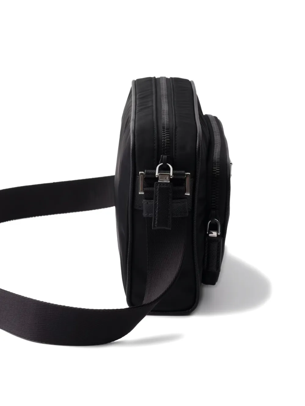 Prada Schoudertas met ritszak Zwart
