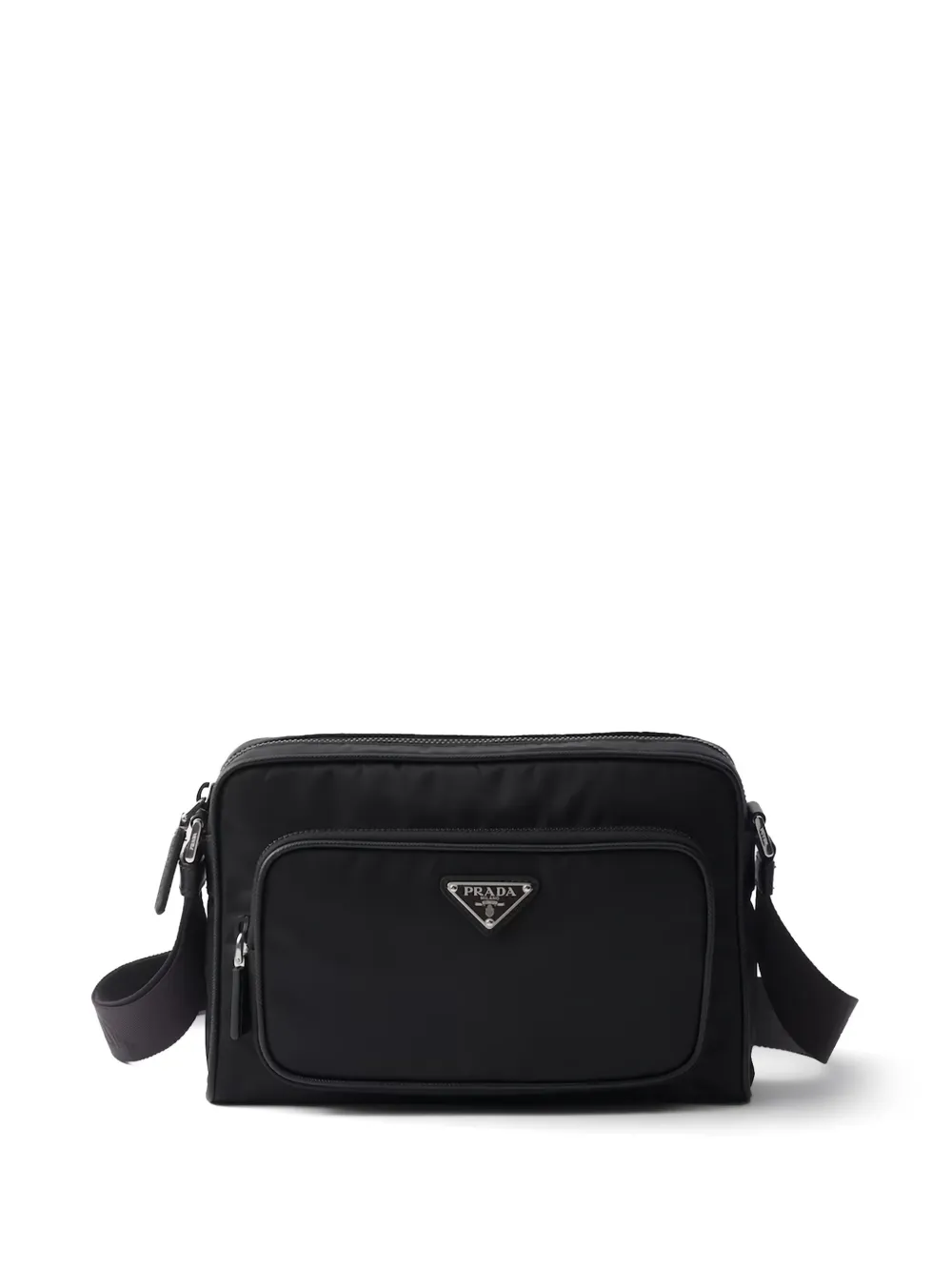 Prada Schoudertas met ritszak Zwart