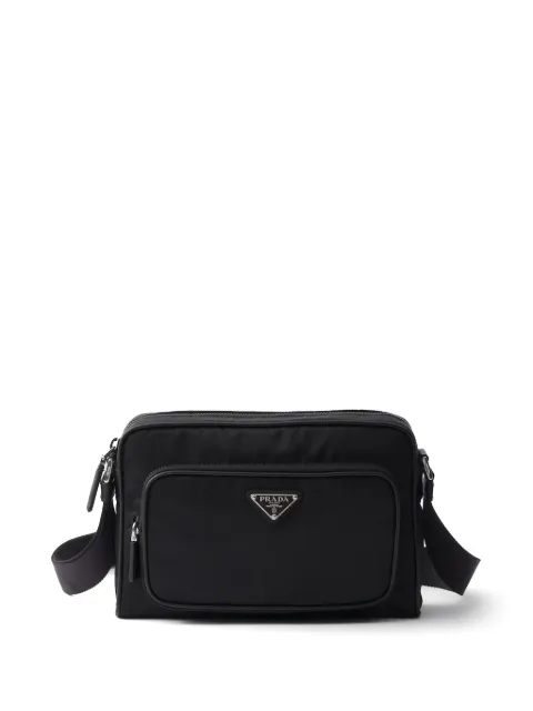 Prada zip-pocket shoulder bag