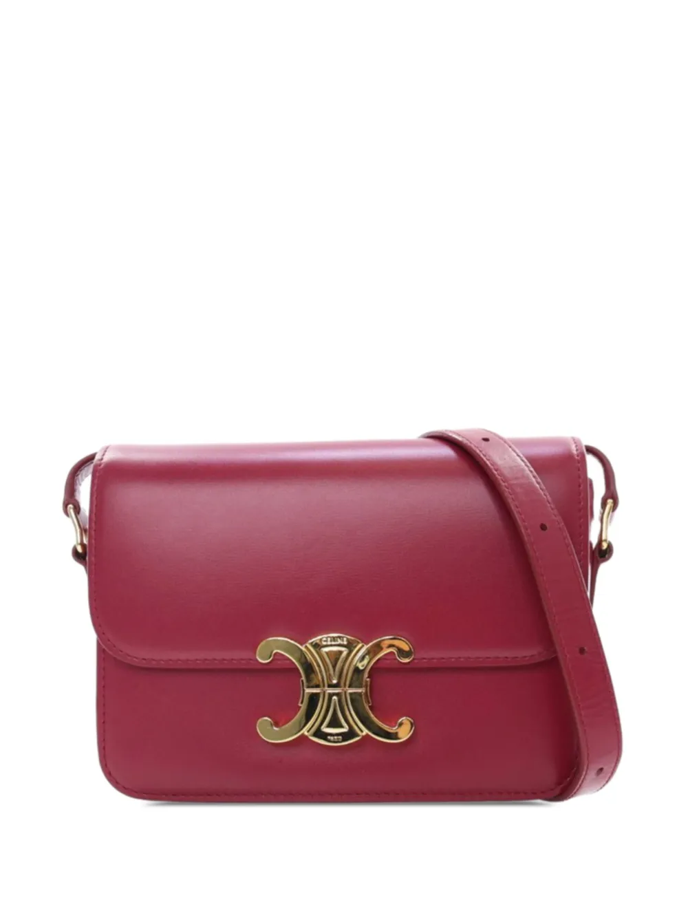 Céline Pre-Owned 2019 ティーン シャイニーカーフ トリオンフ ショルダーバッグ - レッド Céline Pre-Owned 2019 ティーン シャイニーカーフ トリオンフ ショルダーバッグ - レッド