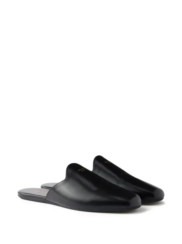 PRADA レザーミュール　サンダル Prada レザーミュール | ブラック | FARFETCH JP