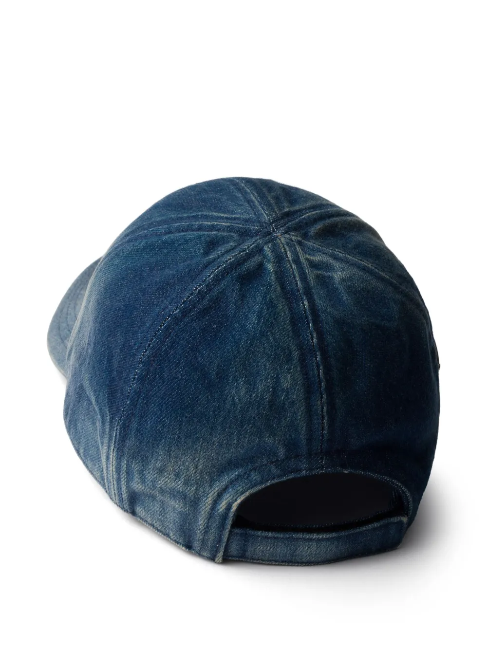 Prada enamel triangle logo baseball cap Blauw