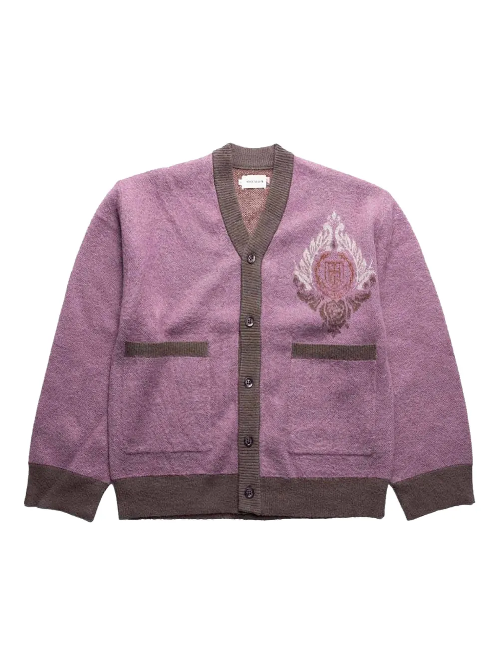 Honor The Gift crest-embroidered cardigan | Purple | Image 1