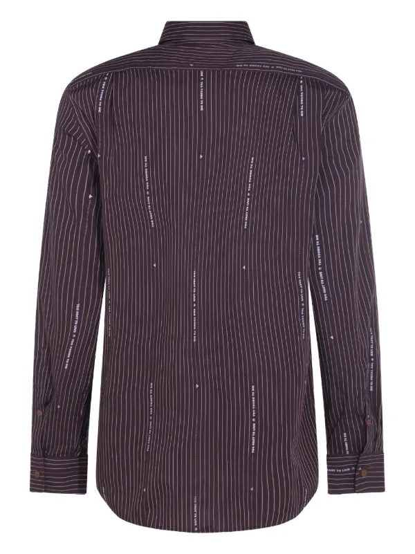 Vivienne Westwood ストライプシャツ 38 Vivienne Westwood Striped Buttoned Shirt | Brown | FARFETCH