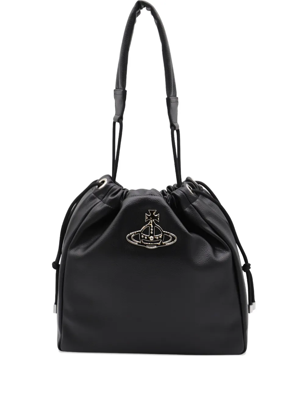 Vivienne Westwood logo-embellish drawstring shoulder bag Zwart