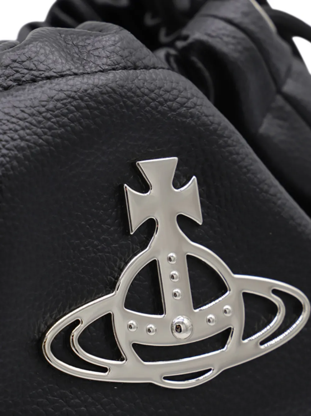Vivienne Westwood logo-embellish drawstring shoulder bag Zwart