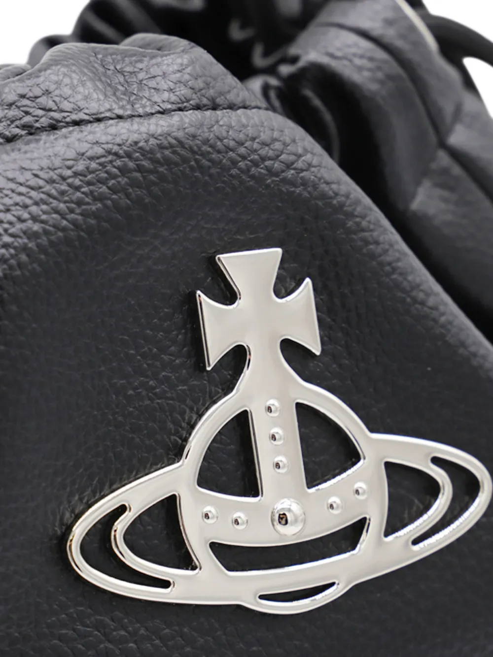 Vivienne Westwood logo-embellish drawstring shoulder bag Zwart
