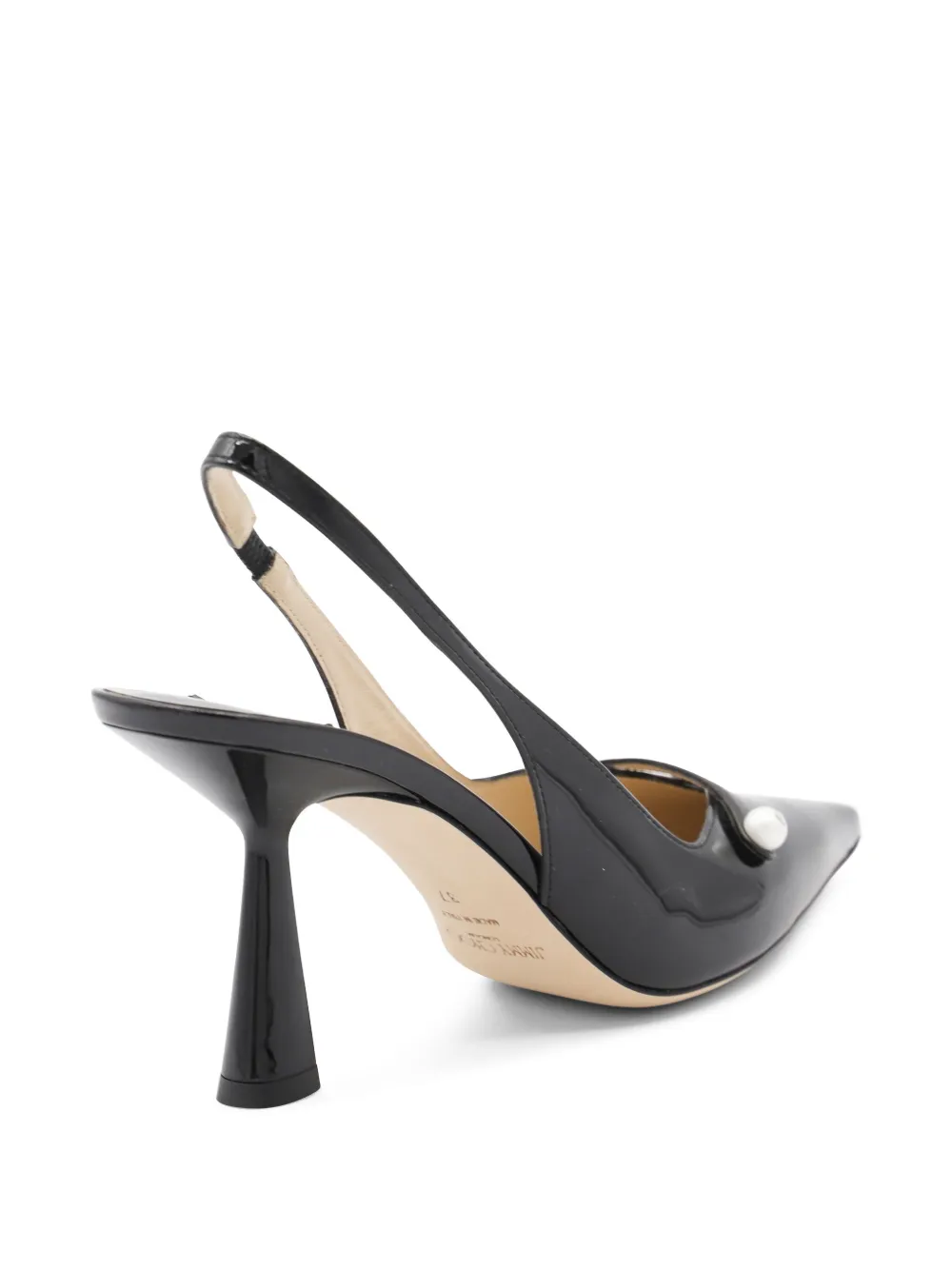 Jimmy Choo 85MM slingback pearl pumps Black