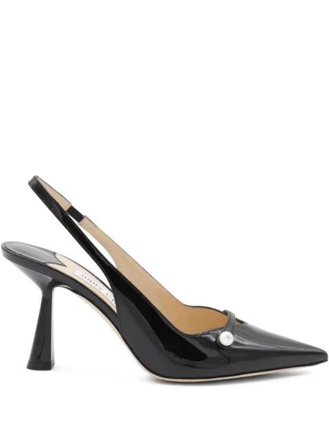 Jimmy Choo 85MM slingback pearl pumps