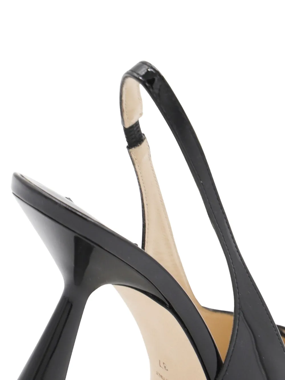 Jimmy Choo 85MM slingback pearl pumps Black