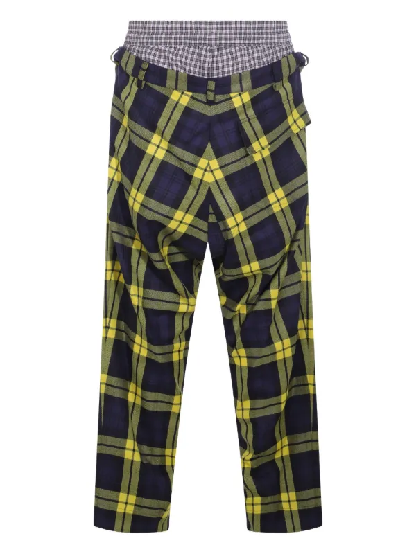 パンツ/Viviane Westwood Vivienne Westwood Builder チェック レイヤードパンツ | ブルー