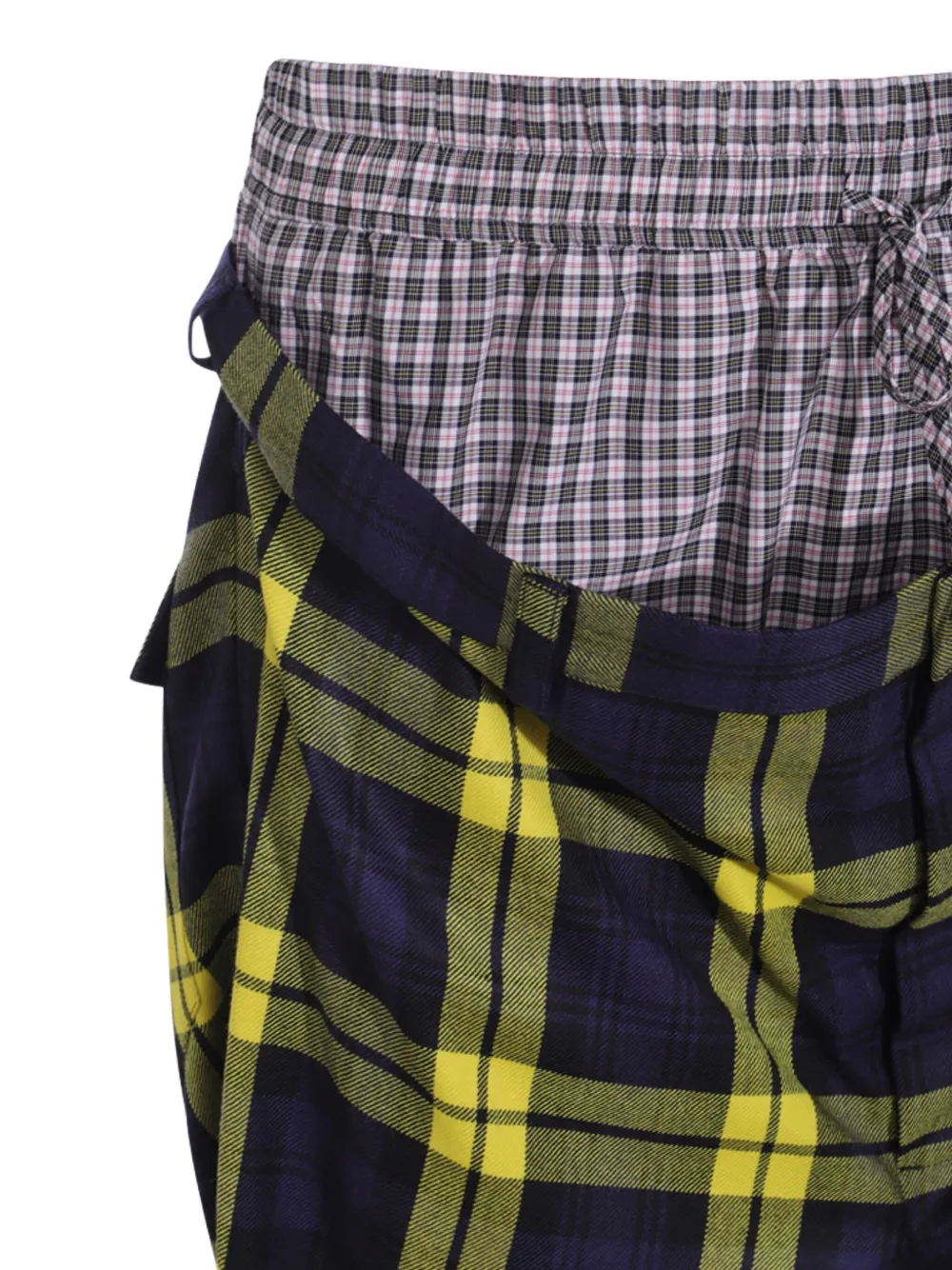 Vivienne Westwood Builder geruite gelaagde broek Blauw