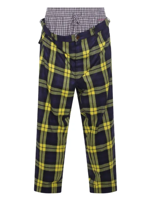 Vivienne Westwood Builder check-pattern layered trousers