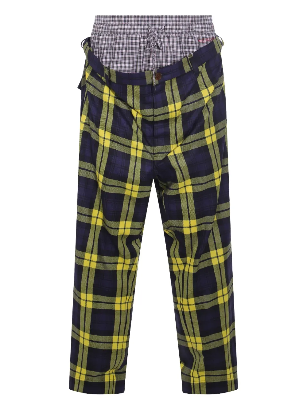 Vivienne Westwood Builder geruite gelaagde broek Blauw